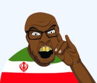 bald bozkurt brown_skin flag:iran glasses indian iran khanda nigger pajeet persian sandnigger shitskin sikh stubble variant:feraljak wolf wolf_salute yellow_teeth // 1080x920 // 480.3KB