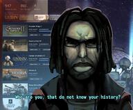 3soyjaks angry arm closed_mouth fallout fallout_new_vegas glasses hair hand meta:tagme open_mouth paradox_interactive pointing redraw soyjak steam stubble subvariant:chudjak_front text ulysses_(fallout_new_vegas) variant:chudjak variant:two_pointing_soyjaks video_game // 1280x1050 // 200.6KB