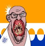 angry animal banffshire british distorted ear flag flag:banffshire flower glasses hair irl lion open_mouth plant rotten_teeth scotland soyjak star_(symbol) stubble sun teeth united_kingdom variant:feraljak white_skin yellow_teeth you_were_one_i_ker // 1048x1081 // 295.7KB