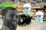 2soyjaks angry bloodshot_eyes facemask finnish_text gigachad glasses mask store stubble variant:soyak // 720x480 // 63.2KB