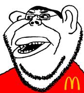 ear eyebrows glasses mcdonalds open_mouth series:fusionjaks subvariant:impish_amerimutt variant:chudjak variant:impish_soyak_ears // 598x662 // 26.2KB