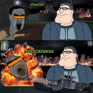 ack ack! antifa blue_eyes crying cyborg deus_ex explosion glasses greentext jc_denton muscular_male orange_teeth orangetext rocket_launcher seething subvariant:mexiaryan sunglasses trenchcoat unbothered variant:chudjak variant:goopjak variant:meximutt video_game visor // 2483x2488 // 2.2MB