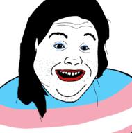 alternate eyeliner fat lipstick open_mouth soyjak stubble tranny ugly variant:alicia // 1080x1093 // 55.4KB