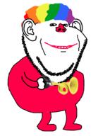 animated arm bounce clown dance ext=gif full_body hand honk horn leg pink_shirt rainbow_hair red_lips subvariant:The_Prankster variant:impish_soyak_ears wig // 712x980 // 766.8KB