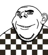 closed_mouth flag flag:anhalt-aschersleben grin holy_roman_empire looking_at_you smile soyjak stubble subvariant:gapealien thick_eyebrows variant:cobson variant:gapejak // 722x832 // 70.9KB