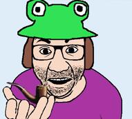 animated clothes froge glasses hair hat holding_object open_mouth perro_hold pipe sound soyjak stubble variant:el_perro_rabioso video // 1008x912, 14.1s // 2.8MB