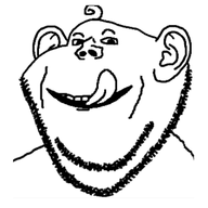 animated baby ear licking_lips poyopoyo smile soyjak stubble tongue urouro variant:impish_soyak_ears // 353x400 // 633.8KB