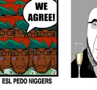 badge boyfriend_(friday_night_funkin') brown_skin cap champagne closed_mouth clothes discord discord_logo_facial_mark esl eyebrows flag:minor_attracted_person fnf fnf_pedo friday_night_funkin' glasses green_hair hair hat holding_object looking_at_you love_is_love multiple_soyjaks nose pedonigger pedophile series:esl_pedo_league smile speech_bubble stubble subvariant:chudplier suit sweating text variant:cobson variant:markiplier_soyjak white_background white_skin wrinkles yellow_sclera // 3407x3165 // 428.7KB