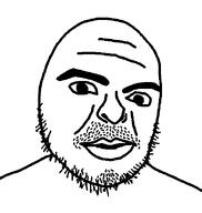 eyebrows flart moustache nose open_mouth soyjak stubble variant:unknown // 575x608 // 6.4KB