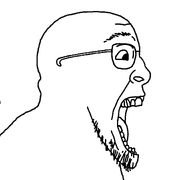 bald beard glasses open_mouth series:sidejaks side_profile side_view soyjak stubble subvariant:bernd_side teethtongue transparent_background variant:bernd // 1200x1125 // 22.5KB