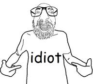 arm beard clothes glasses hand merge open_mouth pointing soyjak text tshirt variant:israeli_soyjak variant:shirtjak // 599x541 // 59.0KB