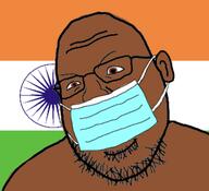black_skin country ear flag flag:india glasses india indian soyjak stubble variant:shotjak // 568x518 // 143.3KB