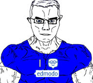 arm blue_eyes buff chud closed_mouth clothes ear edmodo flag glasses hair muscles soyjak subvariant:chudjak_front subvariant:muscular_chud tshirt variant:chudjak vein white_hair // 1067x955 // 348.4KB
