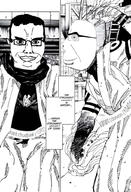 anime black_and_white booru.soy comic jujutsu_kaisen side_profile subvariant:chudjak_front text variant:chudjak // 698x1024 // 135.9KB