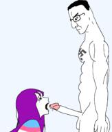 aftershave arm bloodshot_eyes blowjob crying flag glasses hair meta:pornographic_content nsfw penis purple_hair sex side_profile soyjak subvariant:chudslut swastika tattoo tranny variant:chudjak // 1423x1680 // 165.1KB