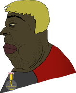 1_year_on_bald_men_with_glasses_website award badge blond brown_skin series:its_based_and_christpilled shitskin subvariant:alicia_side subvariant:hunky_twink_sex_machine text variant:alicia wig yellow_eyes yellow_hair // 533x650 // 69.5KB