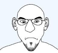 among_us closed_mouth ear front_facing frown glasses soyjak stubble transparent_background variant:susjak video_game // 680x620 // 30.5KB