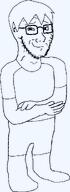 aliased arm closed_mouth clothes crossed_arms full_body glasses nate smug soyjak stubble template that_one_fucking_picture_of_nate_being_a_smug_little_bastard transparent transparent_background variant:soyak // 397x1086 // 12.4KB