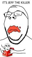 2soyjaks arm box closed_eyes closed_mouth eating flash frown glasses hand holding_object its_over jeff_the_killer soyjak stubble subvariant:emmanuel subvariant:wholesome_soyjak swf tagme_context text variant:gapejak // 600x1053 // 87.8KB