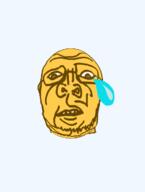 crying emoticon glasses open_mouth sad soyjak stubble variant:sidjak vinluv yellow_skin // 555x734 // 45.7KB