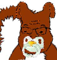animal baby glasses pacifier small_eyes soyjak squirrel subvariant:feralsquirrel tail variant:feraljak // 164x172 // 33.4KB