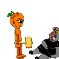 ack blood clothes fat froot full_body glasses gore grey_skin hammer obese orange_skin soot soyjak_party stubble variant:bernd variant:gapejak // 500x498 // 12.2KB