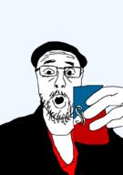 can clothes doug_walker glasses hand hat holding_object holding_sproke necktie nostalgia_critic open_mouth soyjak sproke stubble variant:nostaljak // 719x1019 // 16.9KB