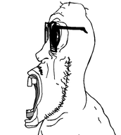 forehead_lines glasses large_eyes large_mouth lips looking_to_the_left mustache neck nose open_mouth series:sidejaks shocked side_profile stubble teeth variant:mentaljak // 697x777 // 35.4KB