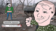 BMP ack army camo chechen chechen_war chechnya christian_cross christianity clothes crying eastern_orthodox fist flag:ichkeria genocide hair hang hanged hanging ichkeria irl_background islam islamic killing kolovrat lynching massacre military muslims orthodox orthodox_cross orthodoxy piss punch red_eyes russia samashki_massacre stain star_and_crescent tank tmd total_muslim_death uniform variant:bernd white_skin wikipedia wolf // 1280x720 // 295.4KB