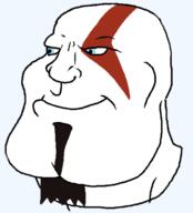 Warrior-Z(user) blue_eyes goatee god_of_war head islam kratos muslims namefag_drama smile subvariant:mexiaryan transparent_background variant:meximutt video_game // 1037x1144 // 209.3KB