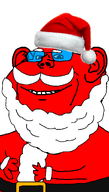 arm beard broot clothes glasses hand hat jacket mustache red_skin santa_claus santa_hat smile transparent_background variant:impish_soyak_ears white_beard // 600x1053 // 105.1KB