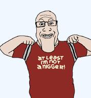 autism avtismchad beardless clothes downs_syndrome grin red_shirt retard shaved text variant:markiplier_soyjak white_skin // 668x721 // 13.6KB