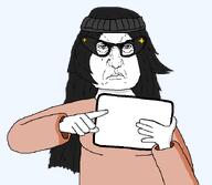 angry eyebrows glasses hair headband looking_at_you nose pointing sign transparent_background variant:soytan white_skin // 688x598 // 25.7KB