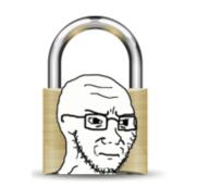 closed_mouth concerned frown glasses lock soyjak stubble variant:soyak // 393x354 // 28.6KB