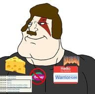 Warrior-Z(user) barney blue_eyes brown_hair cheese doom lee_goldson moustache my_little_pony series:keep_raging_on_them subvariant:mexiaryan // 886x872 // 98.2KB
