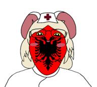 albania anthro blond closed_mouth clothed ear female flag flag:albania furry glasses lorna_(terrible_mouse) medical mouse nurse nurse_hat nurse_uniform red_cross smile subvariant:gapejak_female terrible_mouse variant:gapejak white_fur yellow_hair yellow_sclera // 1700x1525 // 187.2KB