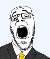 clothes glasses looking_at_you soyjak stubble suit variant:jazzson // 675x789 // 23.7KB