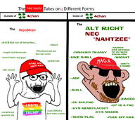 4chan alt-right amerimutt arm cap clothes donald_trump flag glasses greentext hand hands_up hat lgbt logo maga mutt nigger open_mouth politics republican soyjak stubble sunglasses tshirt variant:excited_soyjak // 1800x1600 // 990.6KB