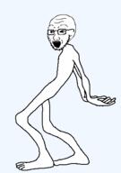 animated arm barefoot dame_tu_cosita dance foot full_body glasses hand leg open_mouth skinny soyjak stubble transparent_background variant:soyak // 309x439 // 42.6KB