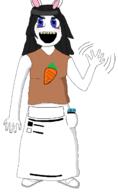 animal carrot clothes female femjak happy rabbit rabbit_ears smile soyjak variant:soytan vtuber // 1352x2196 // 131.2KB