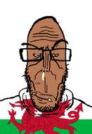angry beard brown_skin crying dragon european flag flag:wales glasses hair mutt red_eyes soyjak subvariant:euromutt sweater variant:markiplier_soyjak wales // 591x863 // 86.8KB