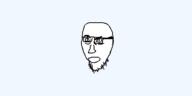 glasses open_mouth soyjak stubble variant:stjak // 500x250 // 8.0KB