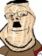 adolf_hitler clothes food glasses irl nazism nut objectsoy peanut smile soyjak stubble subvariant:wholesome_soyjak swastika variant:gapejak // 598x800 // 482.8KB