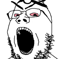 angry bloodshot_eyes clothes glasses hat large_eyebrows nurse open_mouth soyjak stubble variant:gapejak // 600x869 // 62.7KB