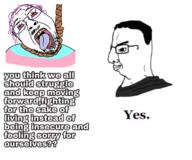 2soyjaks ack anhero bloodshot_eyes crying dead flag glasses hair hanging keep_moving_forward mustache nordic_chad open_mouth purple_hair rope soyjak stubble suicide text tongue tranny variant:bernd variant:chudjak wordswordswords yellow_teeth // 680x565 // 216.9KB