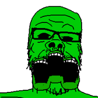 creeper glasses green minecraft multiple_mouths mustache open_mouth soyjak stubble variant:a24_slowburn_soyjak video_game // 454x520 // 20.4KB