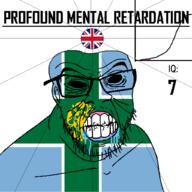 angry bald bell_curve black_eyes black_hole black_sclera british clenched_teeth closed_mouth country cracked_teeth derbyshire drool ear england flag flag:derbyshire flag:united_kingdom flower glasses hair iq iq_bell_curve mustache nightmare_fuel no_pupils plant profound_mental_retardation retard soyjak stubble text united_kingdom variant:feraljak wrinkles // 1024x1024 // 68.7KB