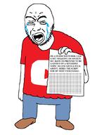 clothes crying full_body holding_object paper shoe sign soyjak stubble variant:rupturejak youtube youtuber // 743x1033 // 52.5KB