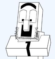 minecraft open_mouth soyjak square_head stubble unibrow variant:unknown video_game villager_(minecraft) // 1000x1070 // 168.1KB