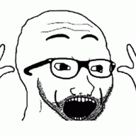 360 animated back excited glasses hand hands_up open_mouth series:spinnerz! soyjak spinning stubble variant:excited_soyjak // 498x300 // 98.5KB